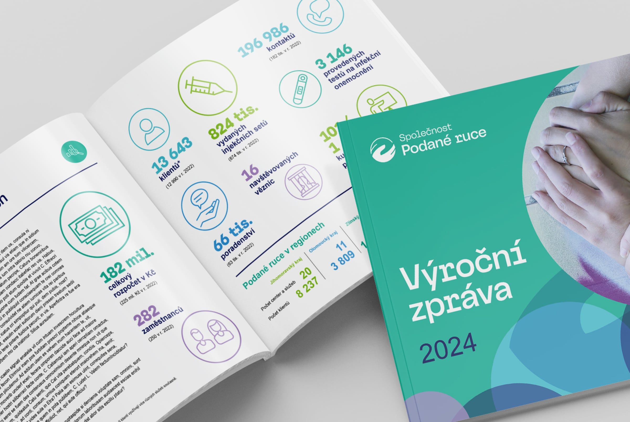 Výroční zpráva 2024 a otevřená dvojstrana s čísly