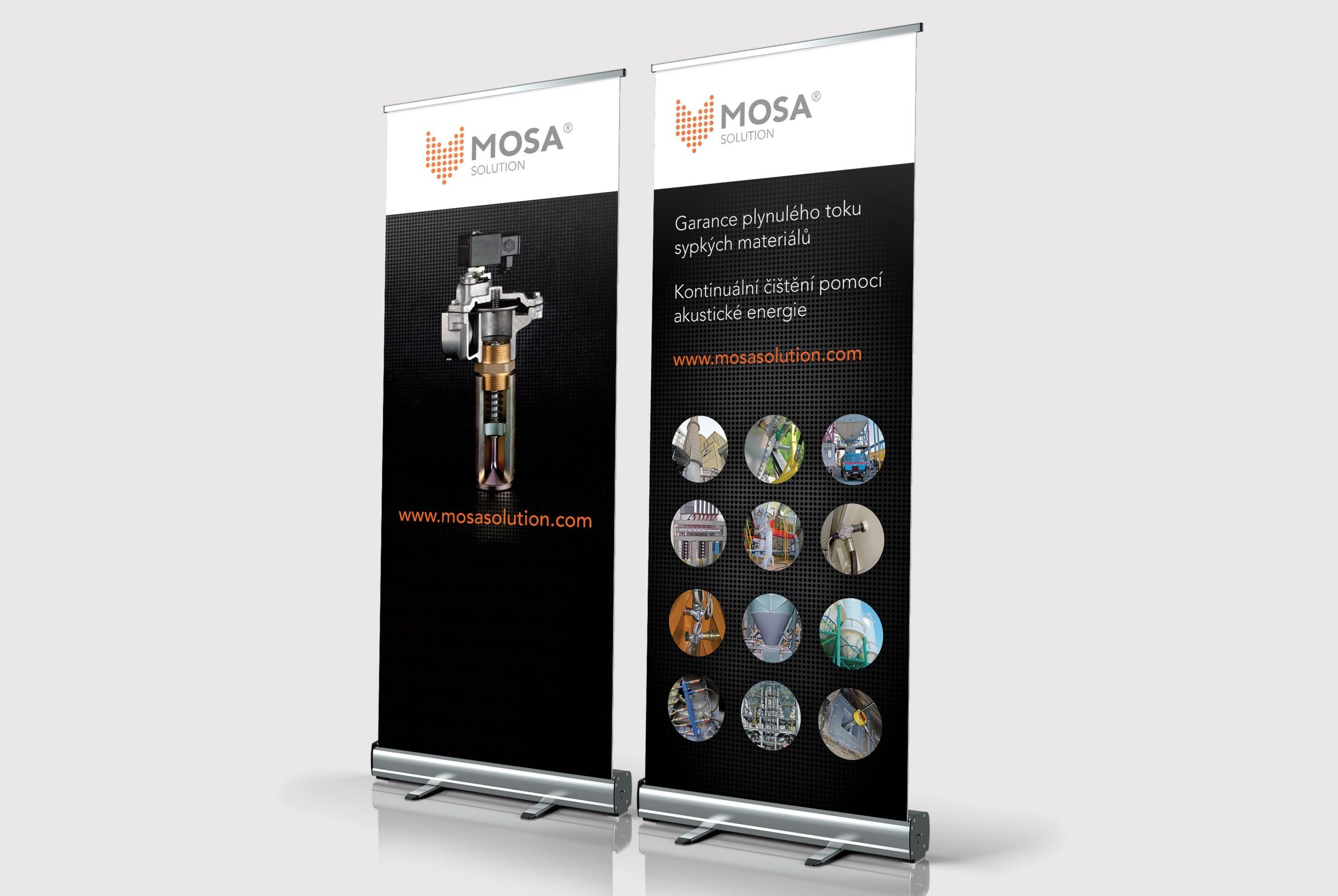 Dva roll-upy MOSA Solution